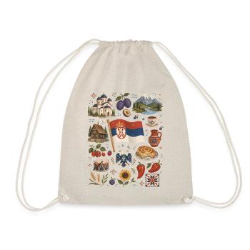 Serbia | Balkans, Tradition & Homeland - Drawstring Bag - nature - Front