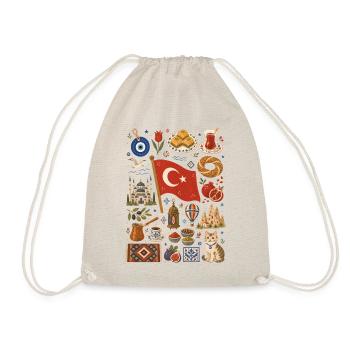 Turkey | Bosphorus, Enjoyment & Tradition - Drawstring Bag - nature - Front