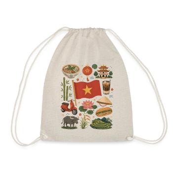Amour pour voyager au Vietnam | Rizières et culture - Sac de sport léger - nature - Devant