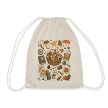 Mushroom Hunt | Mushroom picking & mycology - Drawstring Bag - nature - Front