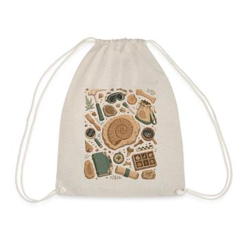 Fossil Hunt | Paleontology & Ammonites - Drawstring Bag - nature - Front