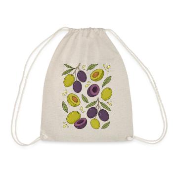 Oliven | Mediterran Botanik & Küche - Turnbeutel - Natur - Vorne
