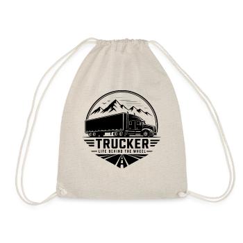 Trucker Life Behind the Wheel - Turnbeutel - Natur - Vorne