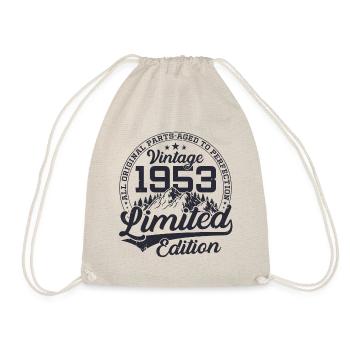 1953 born vintage birthday gift - Drawstring Bag - nature - Front