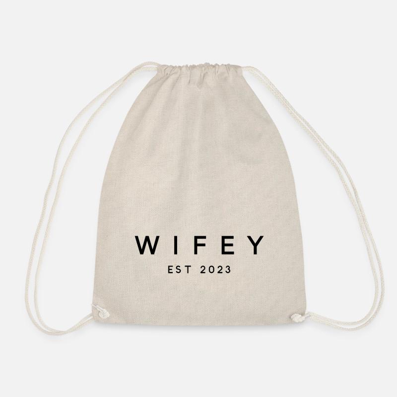 WIFEY EST 2023 Ehefrau seit 2023 Verheiratet seit - Turnbeutel - Natur