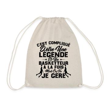 Une Légende Et Un Basketteur - Sac de sport léger - nature - Devant