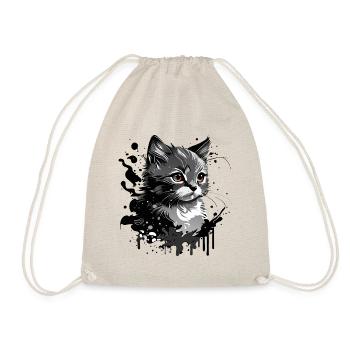 kleines Kätzchen, junge Katze - Turnbeutel - Natur - Vorne