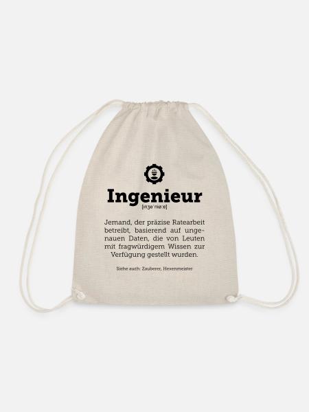 Ingenieur Bedeutung Ingenieurwesen (Geschenk-Idee) - Turnbeutel - Natur
