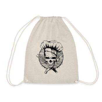 The Cook Skull Skull - Drawstring Bag - nature - Front