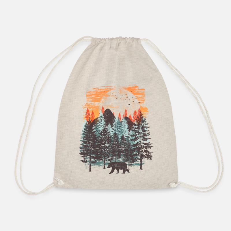 Paysage forestier (ours) - Sac de sport léger - nature