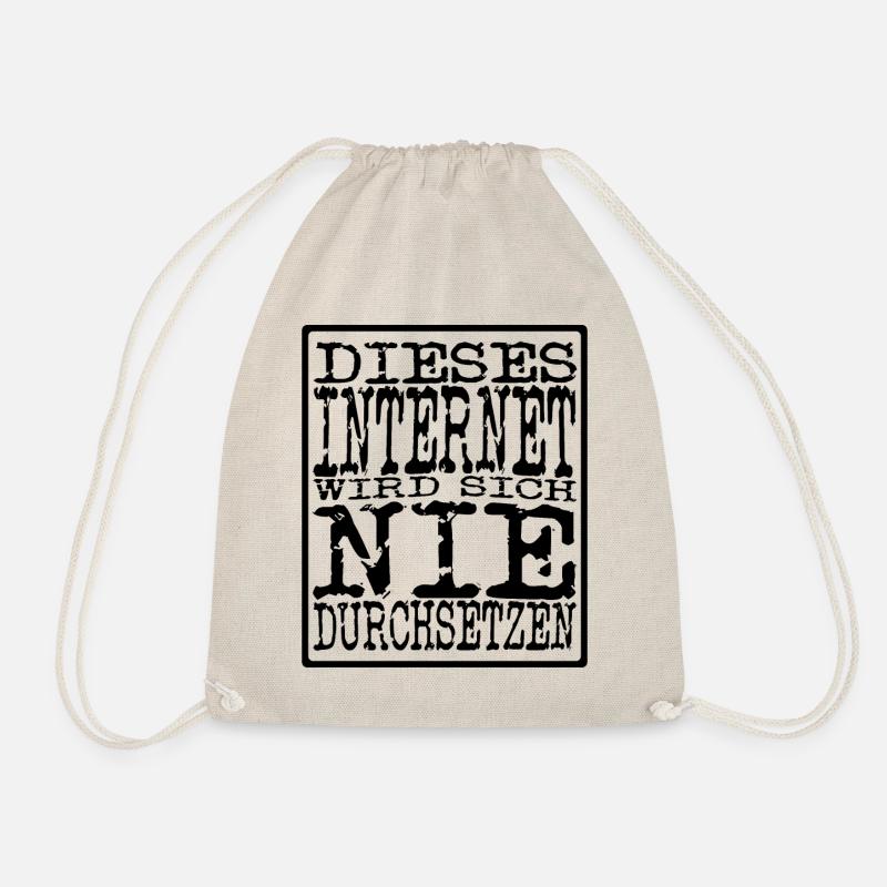 internet nie schwarz - Turnbeutel - Natur