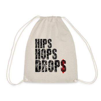 hips hops drops black - Turnbeutel - Natur - Vorne
