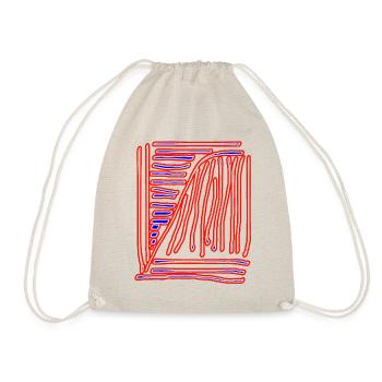 dessin kaligraphique bleu rouge - Sac de sport léger - nature - Devant