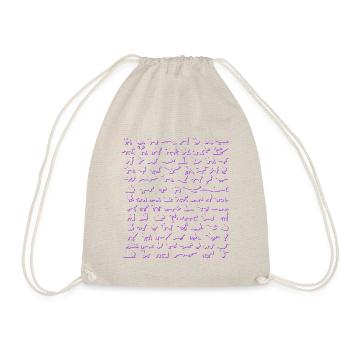animal silhouettes violet - Drawstring Bag - nature - Front