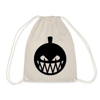 Halloween Pumpkin (Pumpkin Lantern / Emoji / 1C) - Drawstring Bag - nature - Front