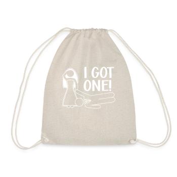 I Got One Bride Engagement Humor Tea - Drawstring Bag - nature - Front