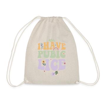 Rainbow Ironic pubic lice humor clothing - Drawstring Bag - nature - Front