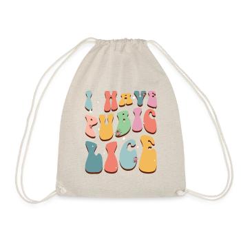 Rainbow Ironic pubic lice humor clothing - Drawstring Bag - nature - Front