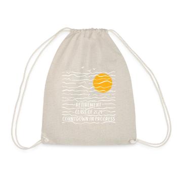 2024 Retirement Countdown Beach Tee - Drawstring Bag - nature - Front