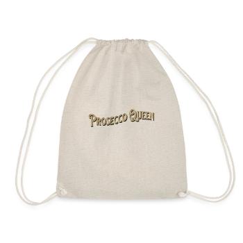 Prosecco Queen Damen Feier Shirt - Turnbeutel - Natur - Vorne