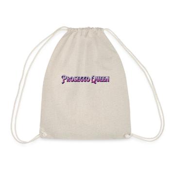 Prosecco Queen Damen Feier Shirt - Turnbeutel - Natur - Vorne