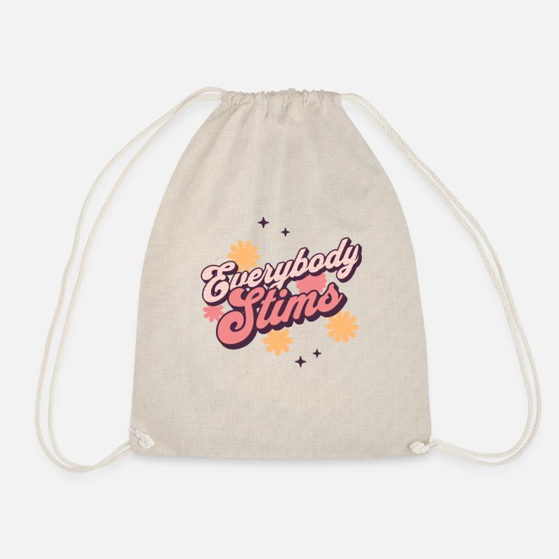 Hippie Neurodiversity Everybody Stims Tee - Turnbeutel - Natur
