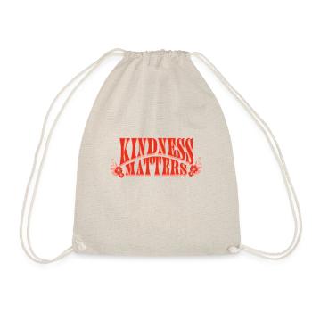 Hippie t-shirt "Kindness Matters Teacher" - Drawstring Bag - nature - Front