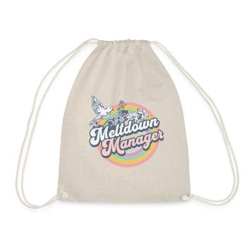 Hippie Meltdown Manager Caregiver Tee - Drawstring Bag - nature - Front
