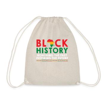 Black History Month Honouring & Inspiring Tee - Drawstring Bag - nature - Front