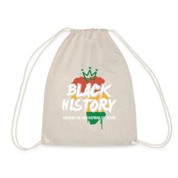 Black History Month Honouring & Inspiring Tee - Drawstring Bag - nature - Front