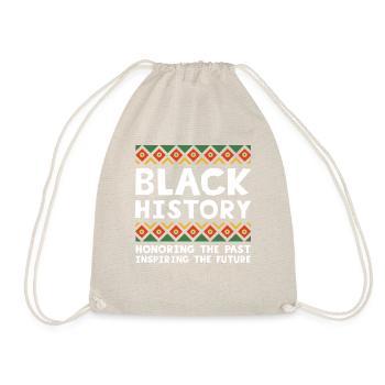 Black History Month Honouring & Inspiring Tee - Drawstring Bag - nature - Front