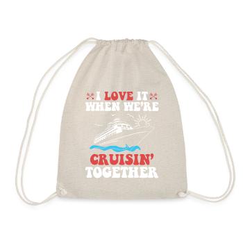 Family Love Cruisin' Together T-shirt - Turnbeutel - Natur - Vorne