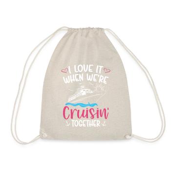 Family Love Cruisin' Together T-shirt - Turnbeutel - Natur - Vorne