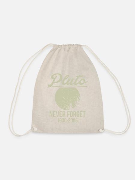 Pluto Never Forget Astronomy Tee - Turnbeutel - Natur