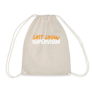Shit Show Supervisor Crew Tee - Drawstring Bag - nature - Front