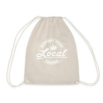 Local cannabis farmer support t-shirt - Drawstring Bag - nature - Front