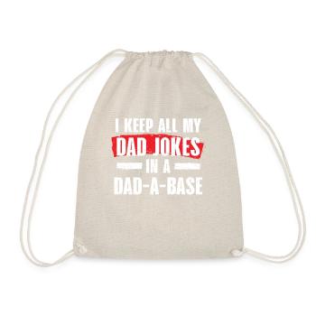 Dad Jokes Database Retro-t-shirt - Turnbeutel - Natur - Vorne
