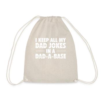 Dad Jokes Database Retro-t-shirt - Turnbeutel - Natur - Vorne