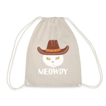T-shirt cowboy chat miaoussé drôle - Sac de sport léger - nature - Devant