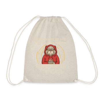 Funny Shoving Cats Saying Shirt - Drawstring Bag - nature - Front