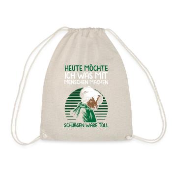 Funny Shoving Cats Saying Shirt - Drawstring Bag - nature - Front
