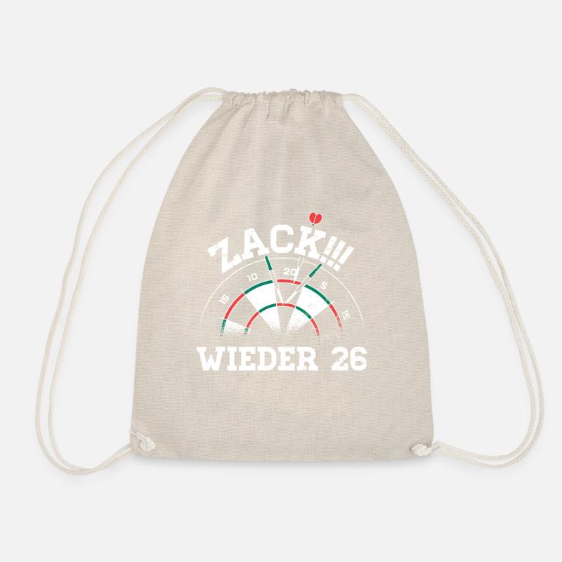 Dartspieler Humor Zack 26 Tee - Turnbeutel - Natur