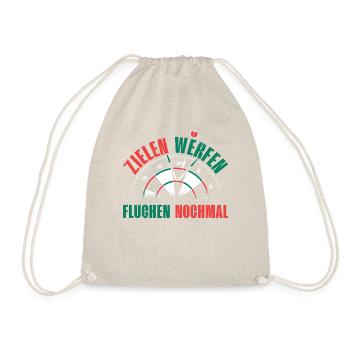 Dart Cycle Humor Tee - Drawstring Bag - nature - Front
