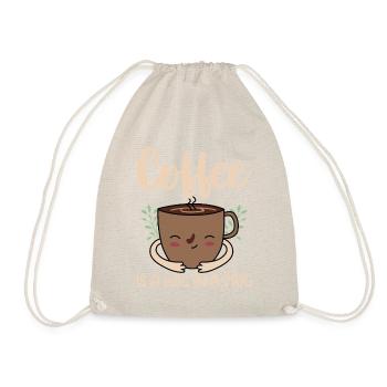 Coffee Hug In A Mug Comfort Tee - Drawstring Bag - nature - Front