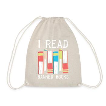 Banned Books Reader Advocacy Tee - Drawstring Bag - nature - Front