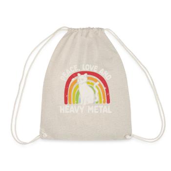 T-shirt arc-en-ciel Licorne Heavy Metal - Sac de sport léger - nature - Devant
