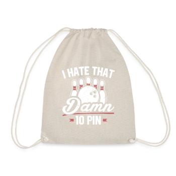 de 10 broches bowling frustration t-shirt - Sac de sport léger - nature - Devant