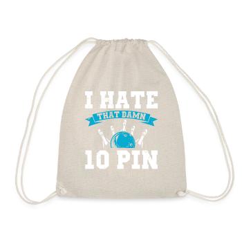 de 10 broches bowling frustration t-shirt - Sac de sport léger - nature - Devant