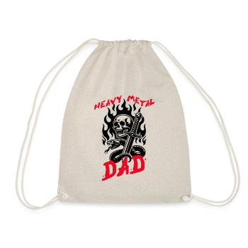 Heavy Metal Dad Fatherhood Anthem Tee - Drawstring Bag - nature - Front