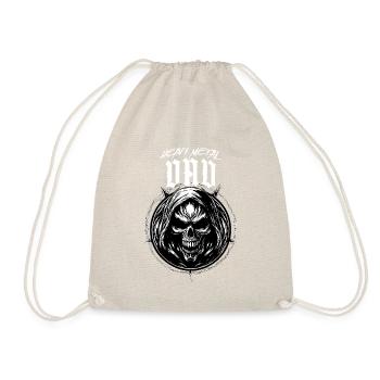 Heavy Metal Dad Fatherhood Anthem Tee - Drawstring Bag - nature - Front